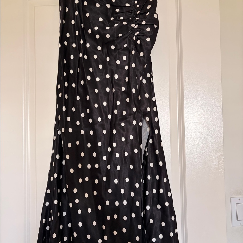 Anthropology Black and White Polka Dot skirt
